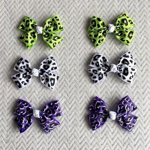 Cheetah Print Hair Bow Bundle